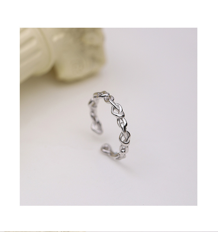 Bague en argent pur haut de gamme pour femme, personnalité à la mode, tempérament de luxe léger, design de niche, bague à bouche ouverte_voghion.com