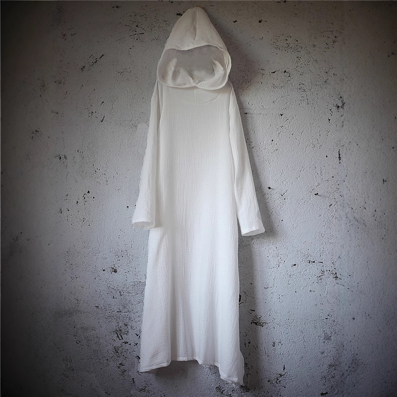 Vintage Wizard Hat Long Skirt Loose Pullover Robe Dress Women 5 Colors Retro Style