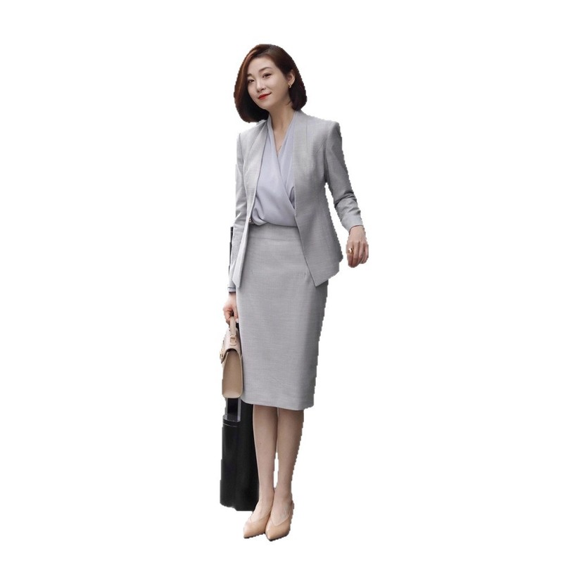 西装套装女秋冬时尚西服外套银行地产销售物业客服工作服外套女装|undefined