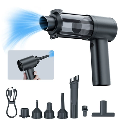Car Vacuum Cleaner Wireless Brushless High-Power Two-Speed Adjustable Suction and Blowing All-In-One Home and Car Dual-Use Portable Handheld Mini (Tozsoranlar) - black-brushless-motor-vacuum-cleanerone-click-dust-dumping-compartmentcomes-with-16-country-manuals2-sections2000mah