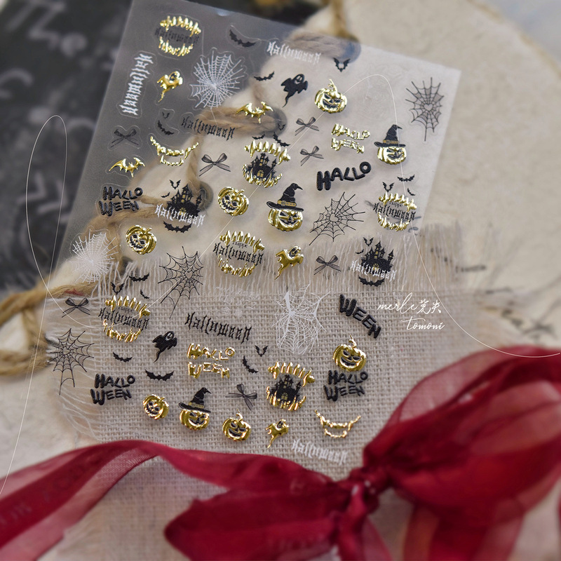 Don’T Miss Out on Metal Manicure Nail Stickers, Dark Style Nail Stickers, High-End Halloween Pumpkin Jewelry Materials Don’T Miss Out on Metal Manicure Nail Stickers, Dark Style Nail Stickers, High-End Halloween Pumpkin Jewelry Materials