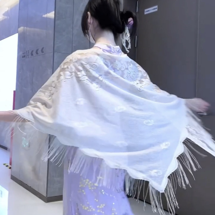 New Chinese-Style Tassel Sun-Protective Vest for Women, Summer Wear with Skirts, Cheongsam Outerwear, Thin Cardigan, Breathable Cover-Up
