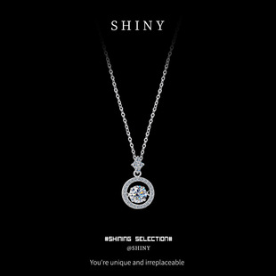 New Tiktok Live Pure Silver Beating Heart Necklace for Women Ins Design Pendant Moissanite Accessory