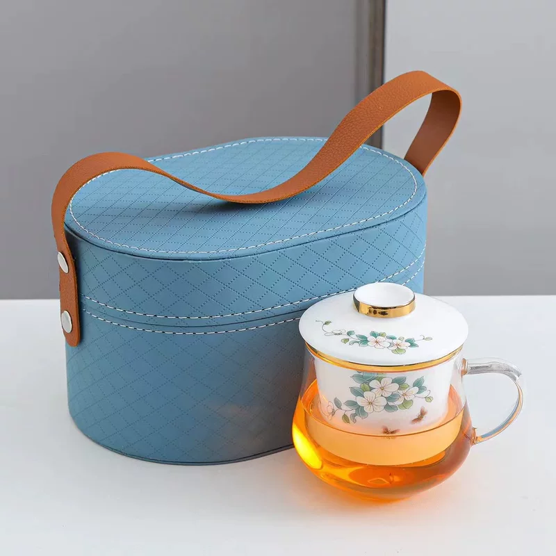 Glass ceramic tea cup, cigarette holder, liner for office
