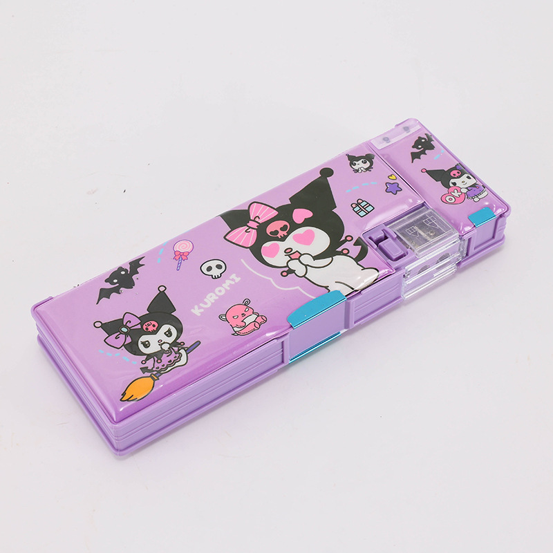 Caja de papelería de doble cara niños deformación multifuncional Spaceman caja de lápices Botón de gran capacidad órgano cabina oscura caja de lápices