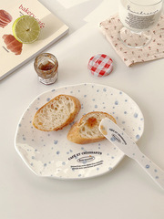 GJU8批發穆尼  ins博主同款小眾不規則陶瓷盤甜品盤早餐盤蛋糕盤