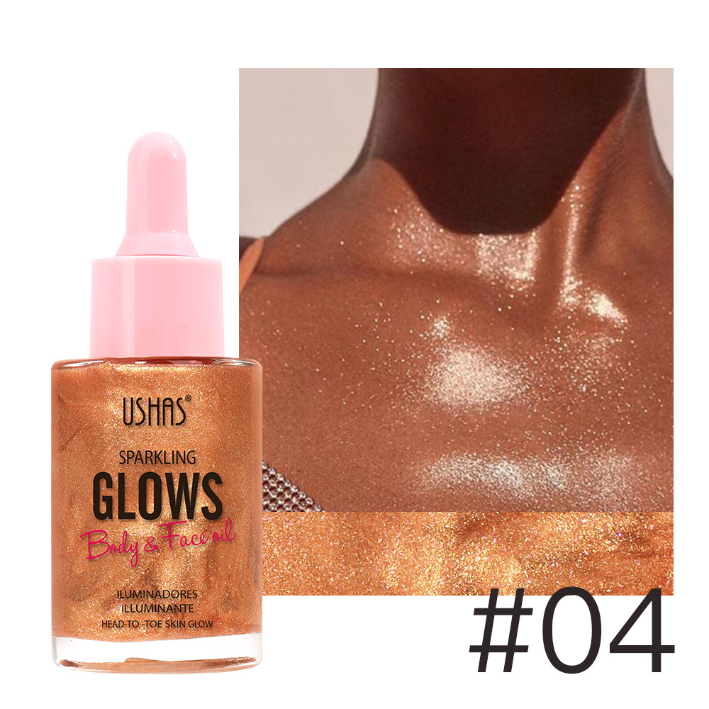 USHAS punto transfronterizo venta caliente gotero brillo aceite de alto brillo UC024A B