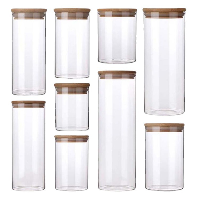 Household Kitchen Storage Snacks Moisture-Proof Tea Cans, Grain Storage Bottles, High Borosilicate Glass Sealed Jars