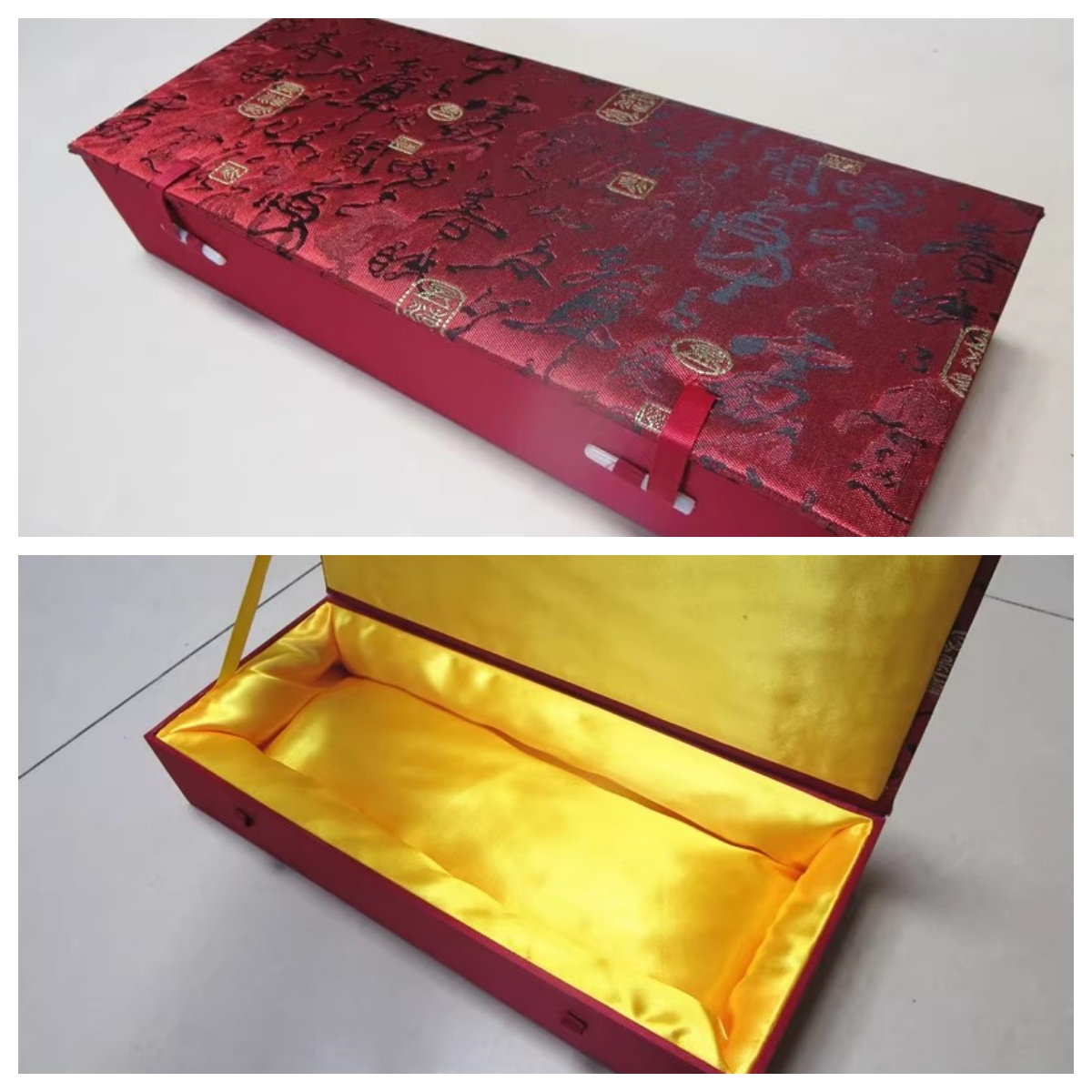 Caja de brocado doble caja de palillos caja de ventilador carro colgar marcos de fotos libros de talla de madera ornamentos artesanía caja de regalo