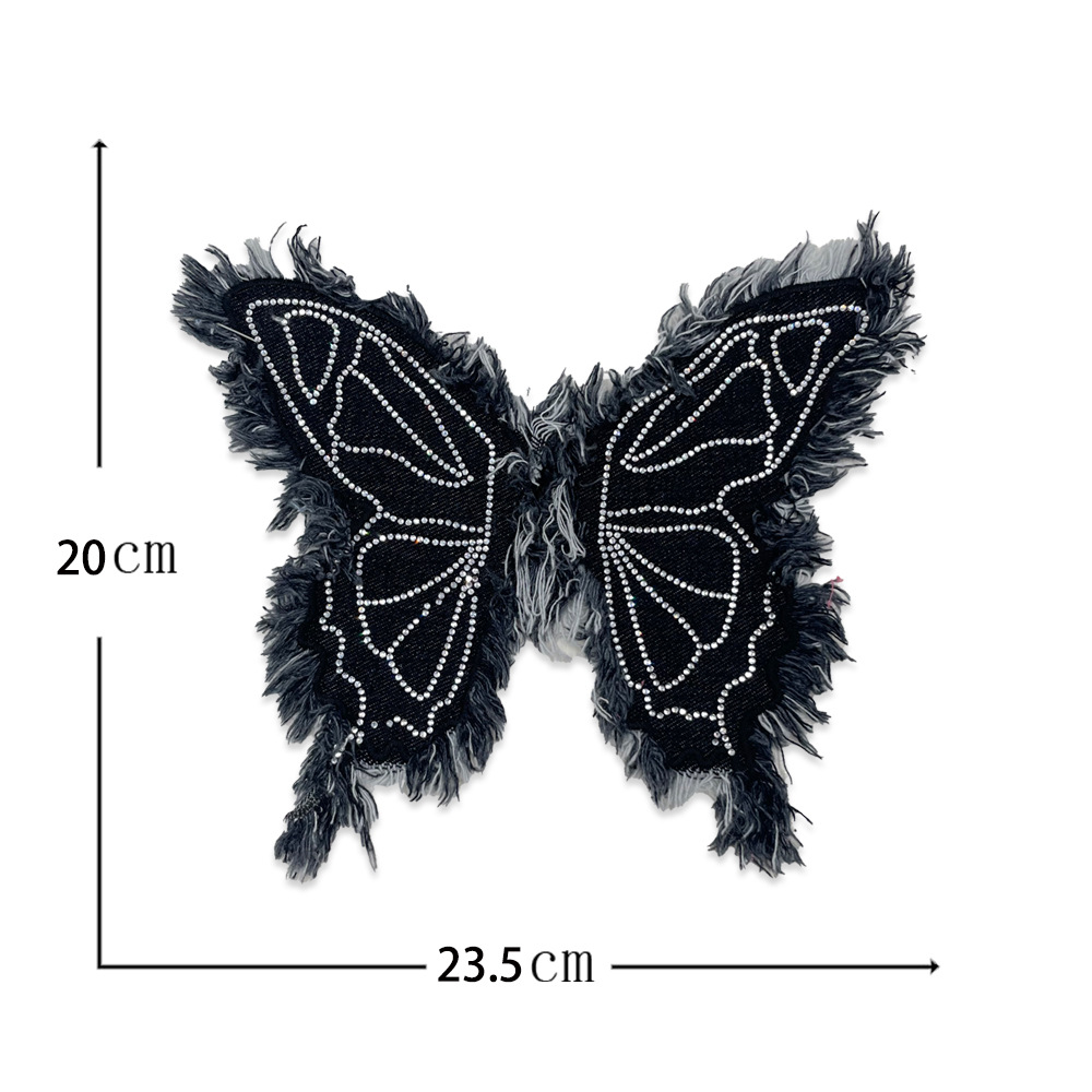 모조 다이아몬드 검은 나비