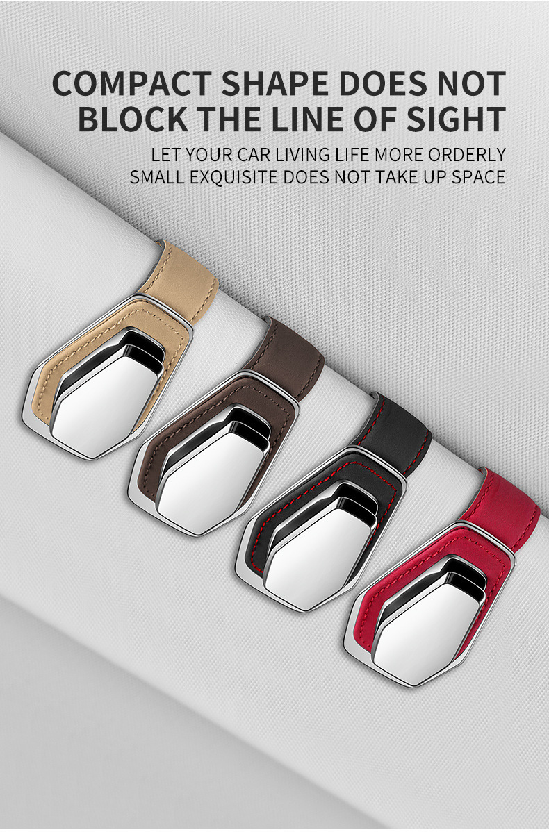 Car-Mounted Suede Glasses Holder, Universal Hardware, Car Interior Glasses Holder, Ticket Holder, Export Hot-Selling Product, Multiple Colors