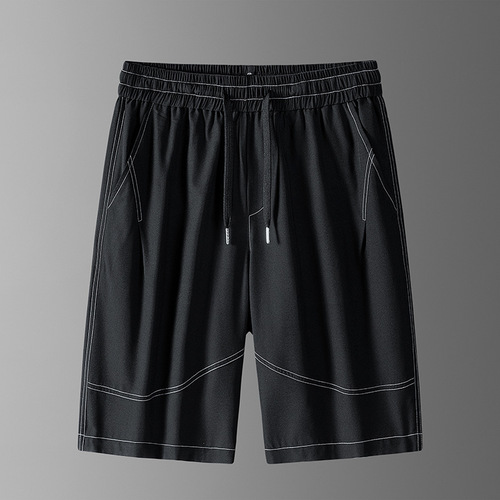Men's Fashion Ins Loose Straight Leg Shorts Workwear Casual Versatile Five-Pocket Pants Beach Shorts