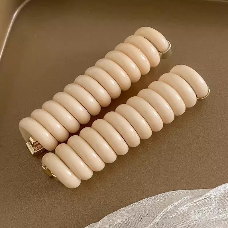 Cabeza coreana simple y de alta calidad linda línea telefónica de punto de onda de verano temperamento fresco cuerda de cabello diaria duradera