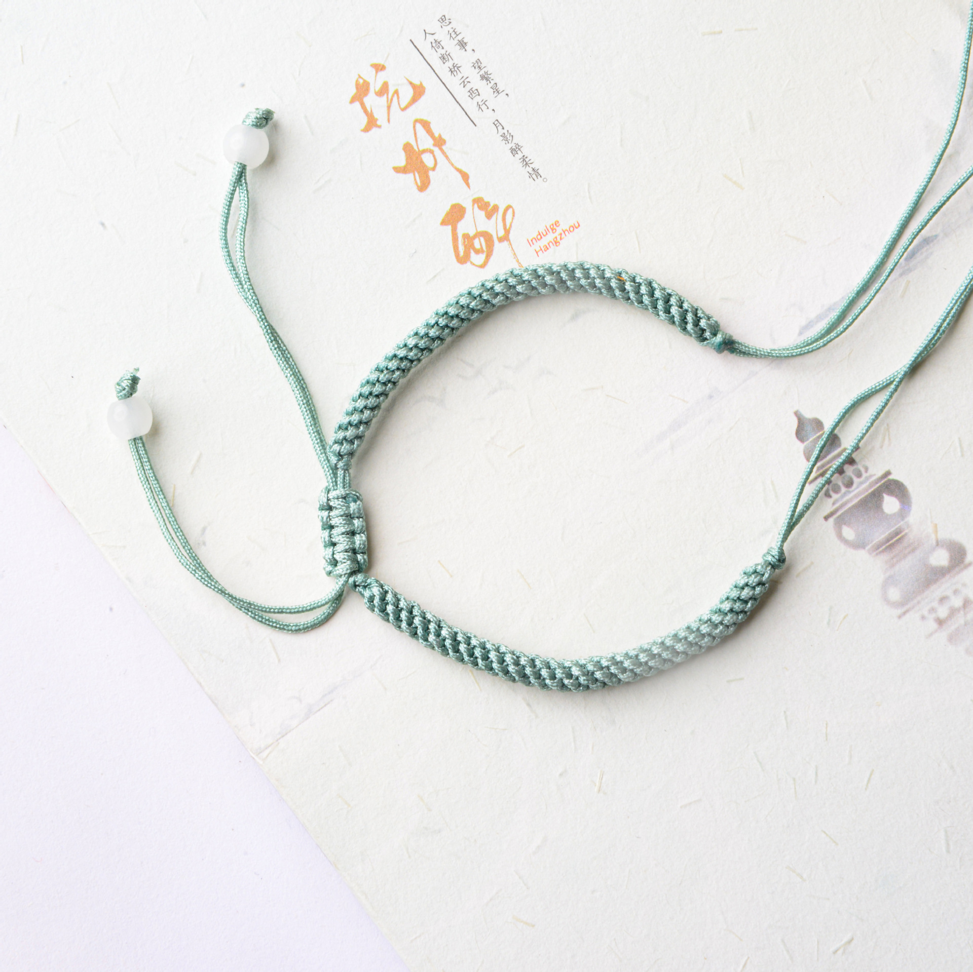 Semi-finished Corn Knot Hand-woven Bracelet Bracelet diy Free-woven Beads Transfer Beads Hand Brand Safe Buckle Silver Jewelry