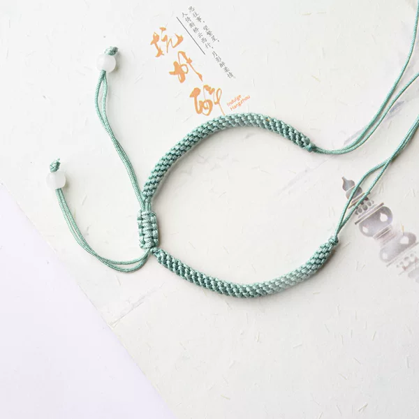 Semi-finished Corn Knot Hand-woven Bracelet Bracelet diy Free-woven Beads Transfer Beads Hand Brand Safe Buckle Silver Jewelry