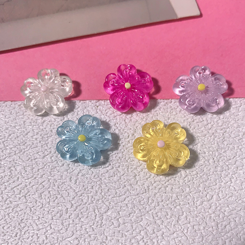 Accesorios transfronterizos de resina de cereza diy clips para el cabello accesorios para el cabello estuche de teléfono móvil material de colgante hecho a mano taza de agua botón de zapato