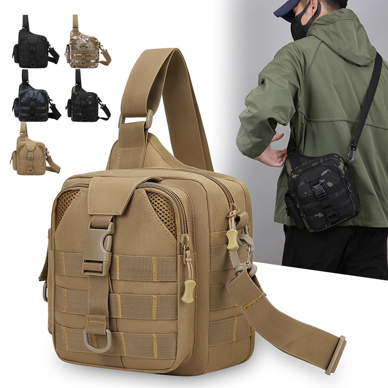 Camouflage Sports Style Shoulder Bag for Men, New Multi-Functional Outdoor Leisure Cycling Bag, Simple and Trendy Crossbody Bag 9970