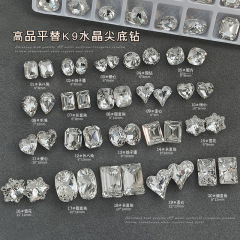 高品質の白いネイルアクセサリーの先のドリルはk 9水晶のために爆発します。