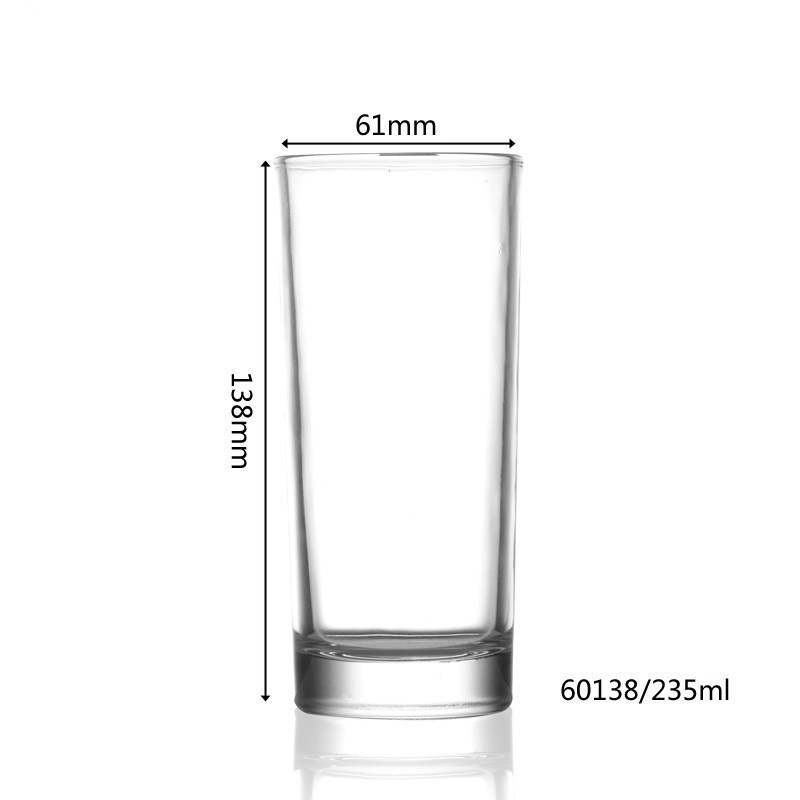 Tazas de agua de vidrio al por mayor tazas de té transparentes tazas de leche de desayuno tazas de cerveza al por mayor logotipo imprimible