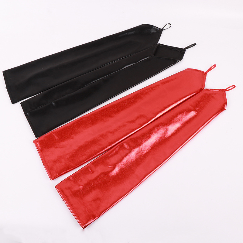 加长弹力款钩指手套批发漆皮涂胶装饰道具万圣节cosplay舞会配饰|undefined