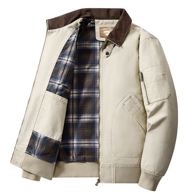 Odzież męska 2024 nowa sprana bawełniana kurtka lotnicza męska wiosna i jesień MA1 kurtka pilotka kurtka baseballowa duży rozmiar_voghion.com