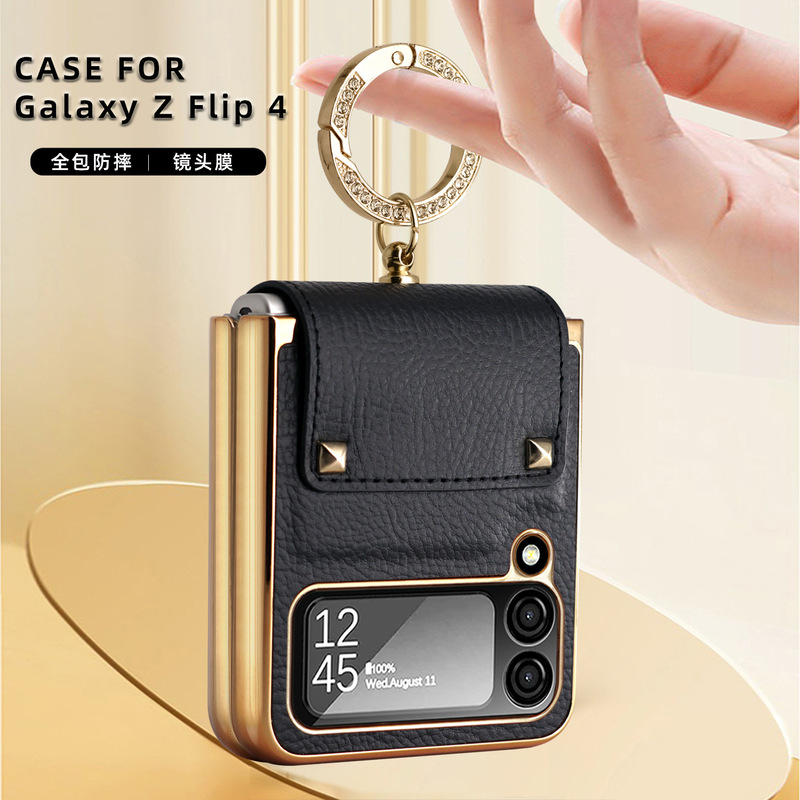 Cross-Border Hot-Selling Product Suitable for Samsung Zflip4 Electroplated Diamond Ring Stand Phone Case Flip3 Anti-Fall Protective Case Cross-Border Hot-Selling Product Suitable for Samsung Zflip4 Electroplated Diamond Ring Stand Phone Case Flip3 Anti-Fall Protective Case