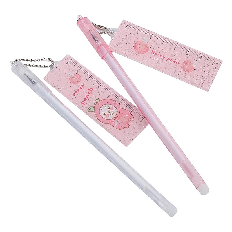 Regla creativa colgante pluma de gel pequeña Hada Linda fresca colgante pluma estudiante pluma de Agua Negra pluma de firma