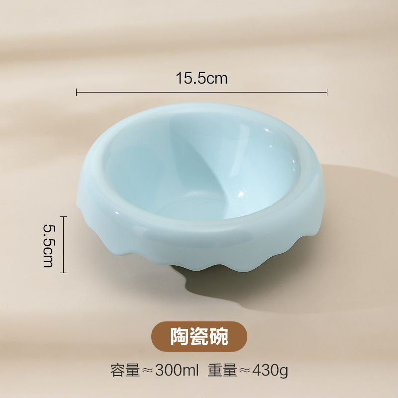 ペットセラミックボウル北欧猫ボウル背の高いセラミックキャットフードボウルペット食器頚椎症と転倒防止猫フードボウル|undefined