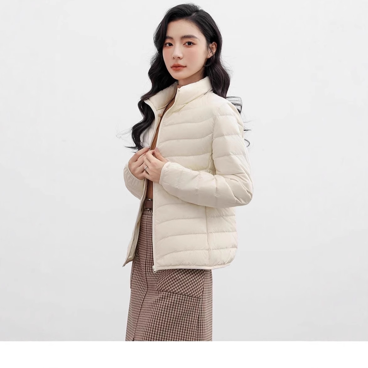 鸭鸭同款轻薄羽绒服内胆女士新国标90绒2025年冬季新款保暖外套