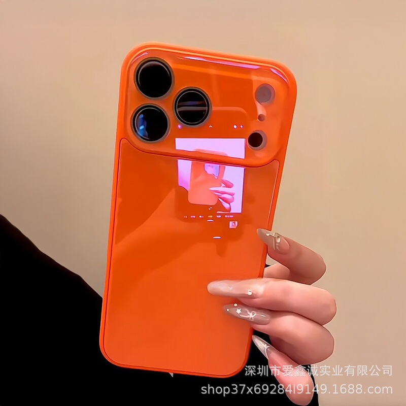 Suitable for Apple 17 Promax Mobile Phone Case iPhone 16 Macaron Ice-Feel Glass Case 15 Protective Cover Pure Color 14