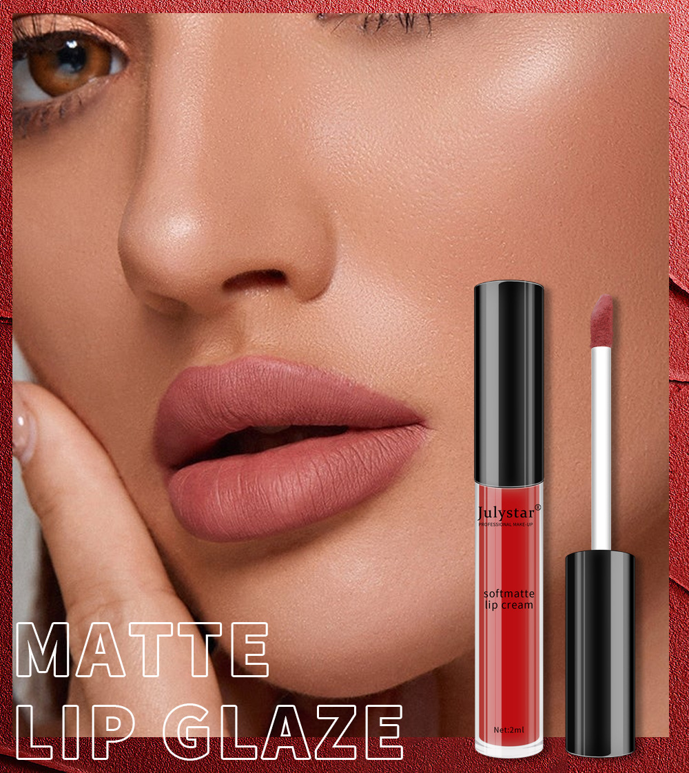 Matter, flüssiger Lippenstift für Damen-Weihnachts-Make-up, langanhaltend feuchtigkeitsspendend, nicht an der Tasse haftend und Lipgloss_voghion.com