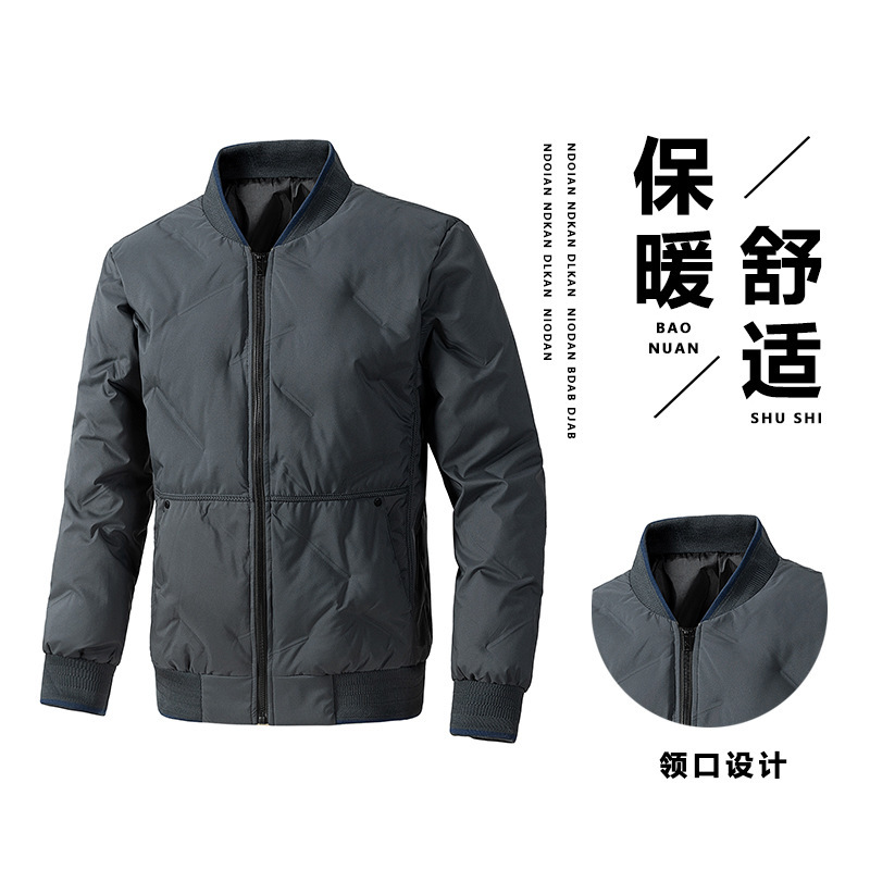 秋冬季棉服男士加厚休闲棒球服保暖棉衣外套男2024年格子宽松型|undefined
