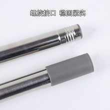 厂家货源可拆卸不锈钢拖把杆配件加厚加长扫把机杆可伸缩拖把杆子