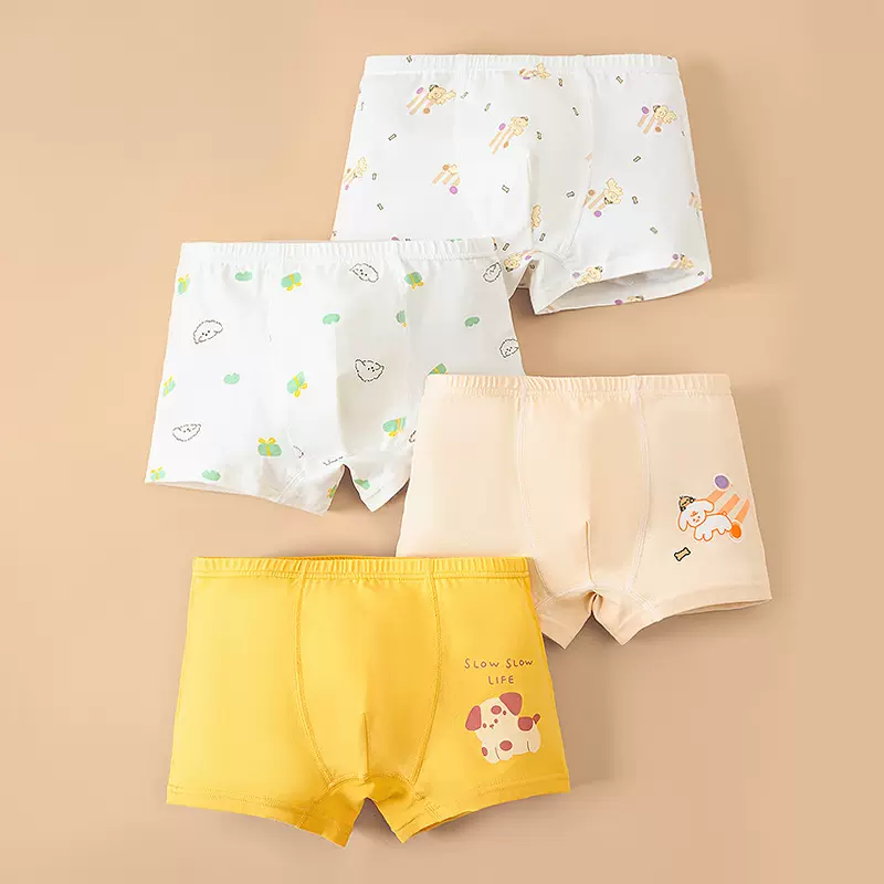 厂家现货A类精梳棉男童内裤四季款儿童四角内裤纯棉舒适透气抗菌