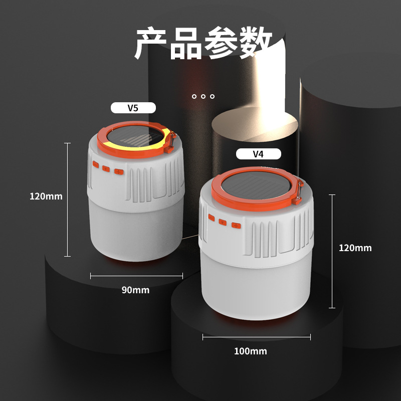 Solar Bluetooth camping luz LED móvil al aire libre iluminación USB recargable puesto noche mercado control remoto Luz de sonido