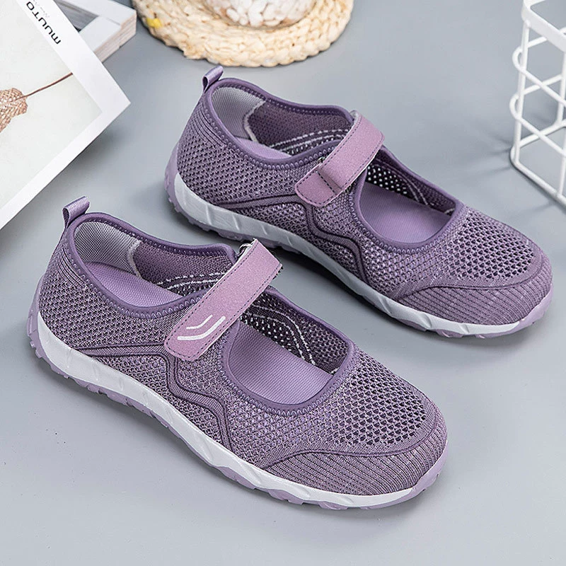 Широкие ноги толстые ноги мама обувь большой размер пожилой ходунки женские мягкие подошвы нескользящие женские туфли