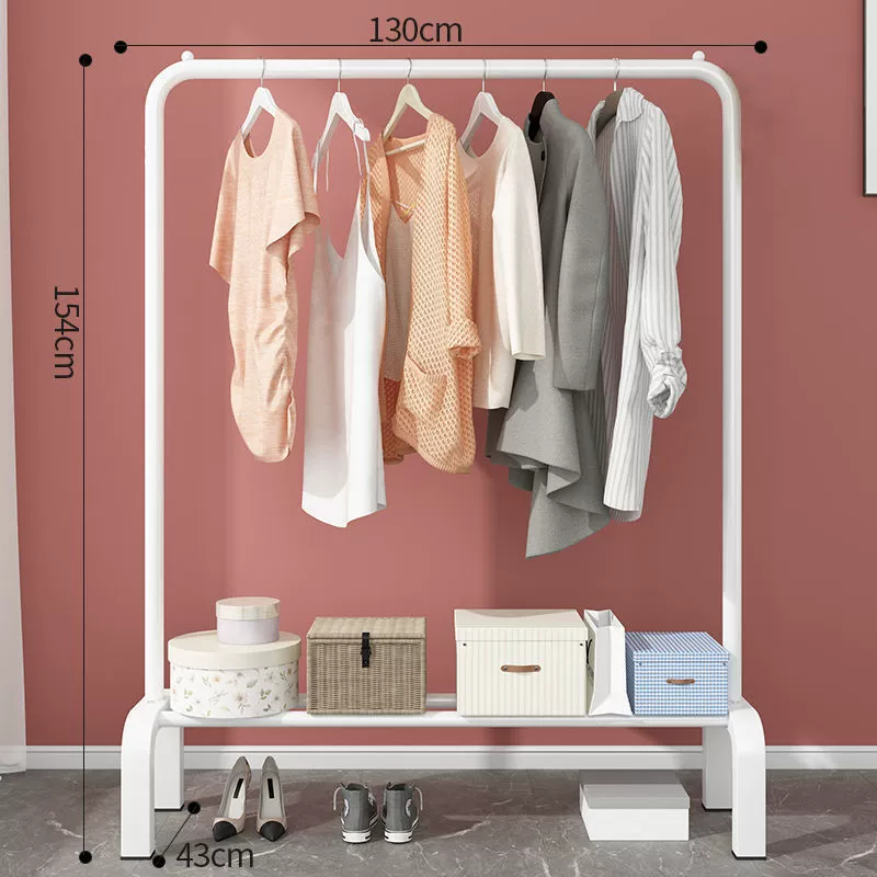 Simple Folding Drying Rack with Wheels – Adjustable Width 110–150cm for Home, Dorm, Balcony