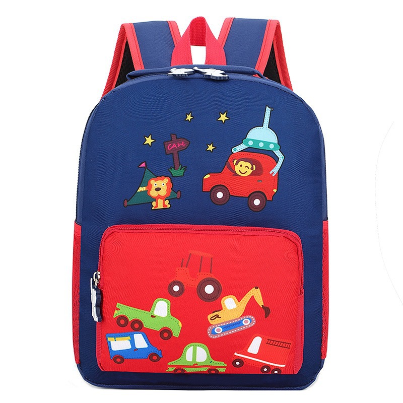 Nueva mochila escolar de dibujos animados para niños, mochila de juguete con diseño de coche, mochila transfronteriza para jardín de infantes, mochila para primer grado