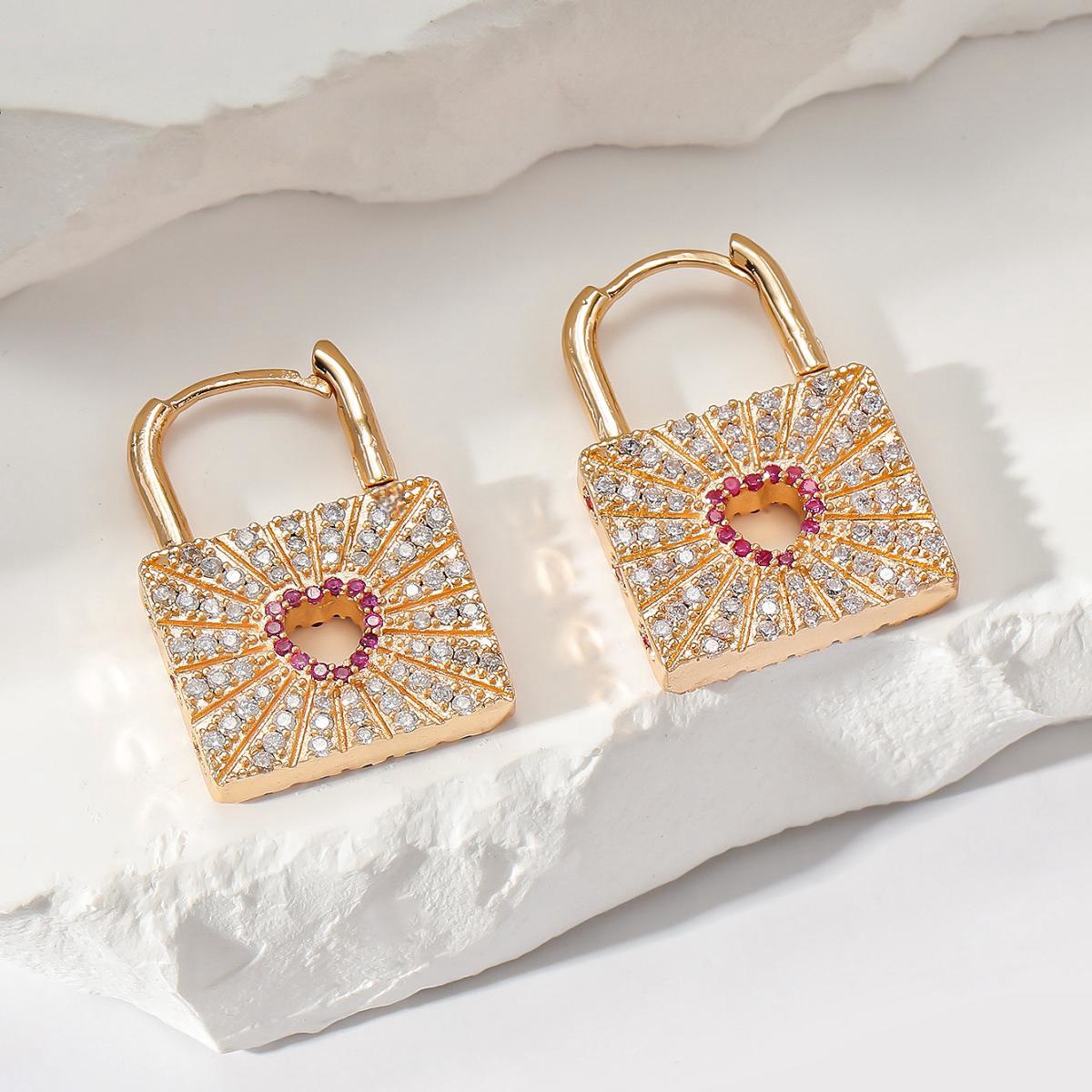 Holiday, Daily Occasion 1 Pair Simple Style Classic Style Heart Shape Inlay Copper Zircon Earrings