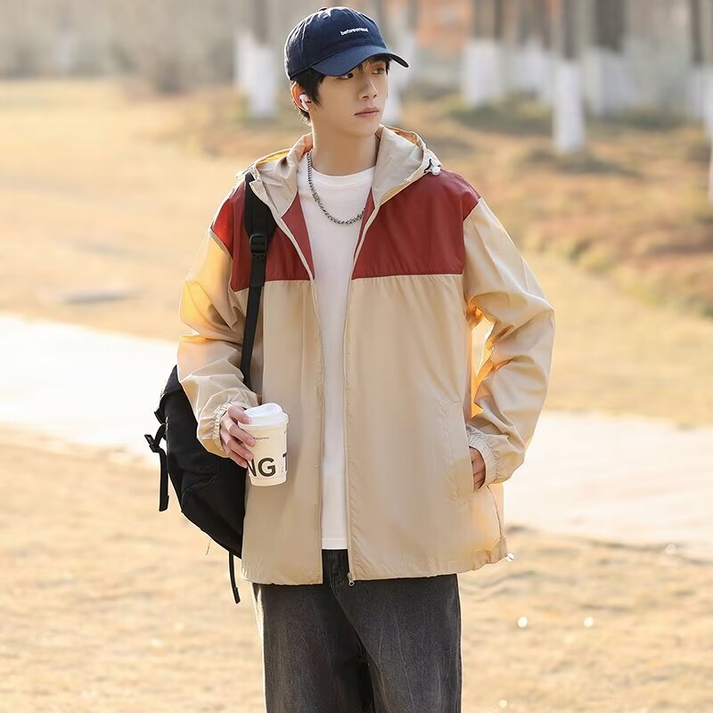 Summer Sun Protection Clothing Men's Lightweight Mountain Outdoor Couple's Hooded Sun Protection Clothing Japanese Fishing Jacket Coat plus size