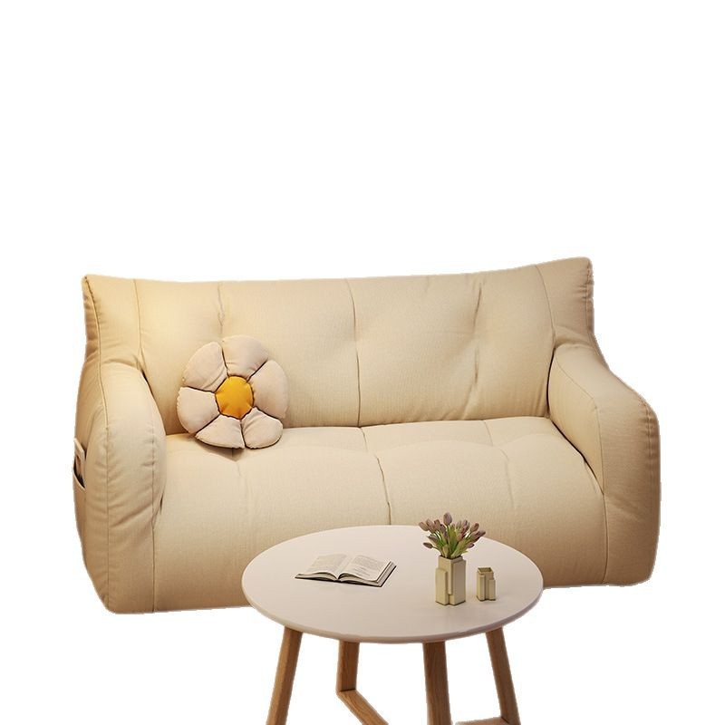 Sofá de tela sala de estar pequeña casa de alquiler taburete de paquete suave área de descanso tatami sofá perezoso multifuncional