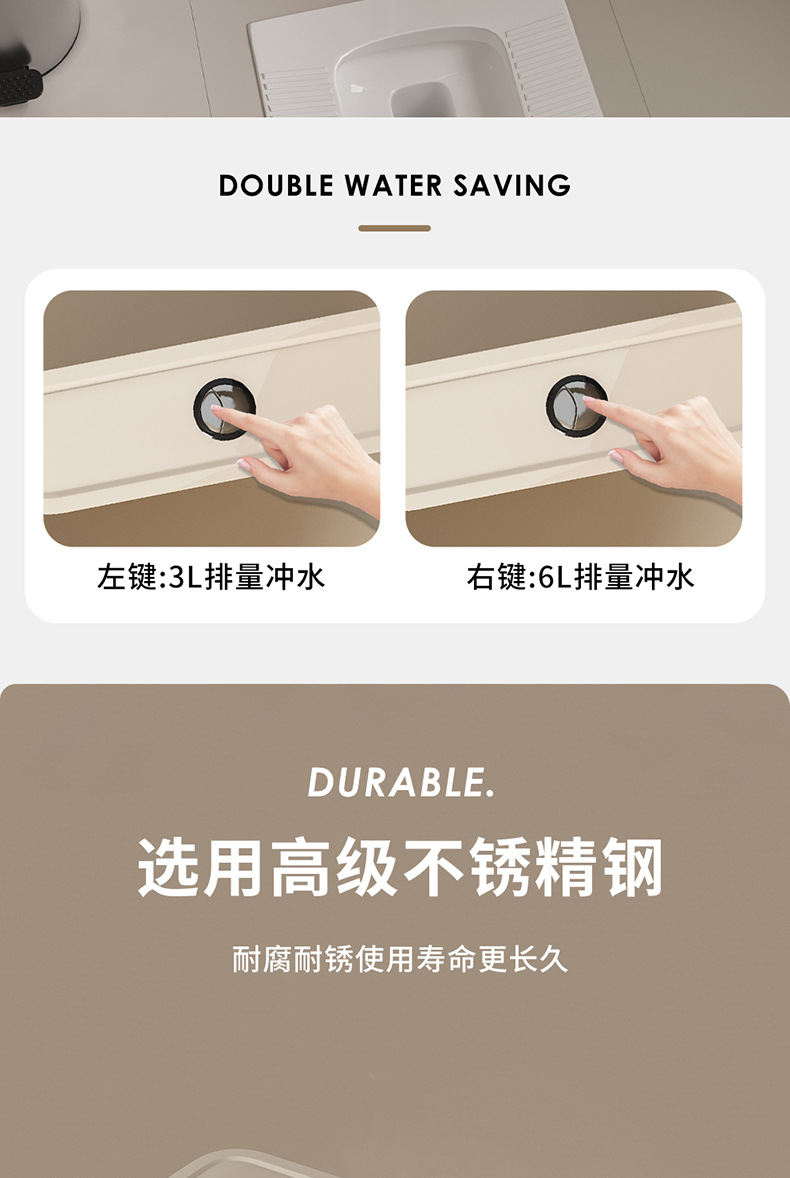 Toilet flushing tank, squat toilet, thickened stainless steel water tank, wall-mounted public squat toilet flushing device for household bathrooms Application Scenario