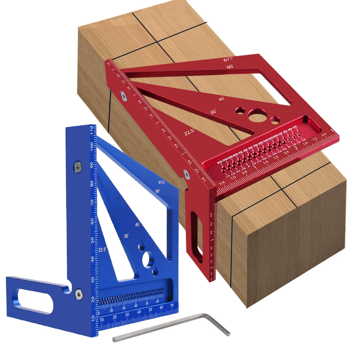 Четыре поколения трансграничных столярных изделий четырехугольная линейка треугольная линейка из алюминиевого сплава квадратная линейка прямоугольная линейка