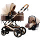 Basket seat stroller can sit and lie light two-way high landscape folding shock-absorbing newborn baby stroller