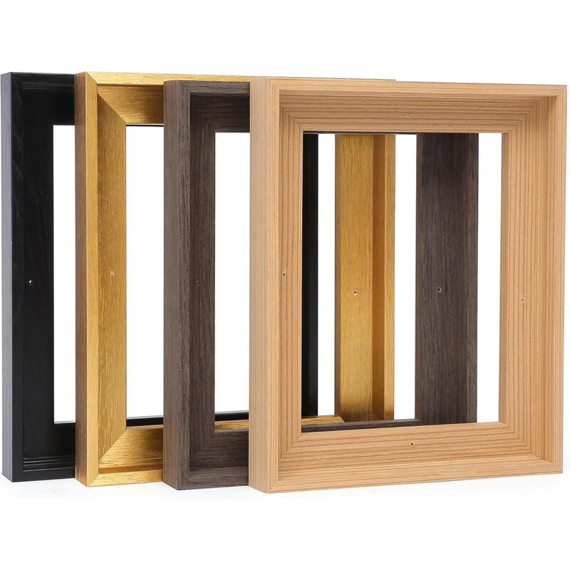 3D floating wooden oil painting frame, available in four colors, canvas stretched painting, DIY living room entrance decoration, assembled picture frame 3D floating wooden oil painting frame, available in four colors, canvas stretched painting, DIY living room entrance decoration, assembled picture frame