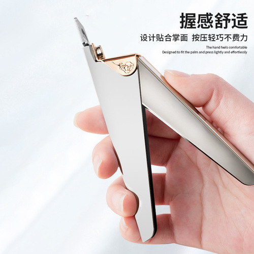 Manicure one-word scissors stainless steel fake nail scissors DIY French U-shaped nail clippers phototherapy nail extension trimming scissors