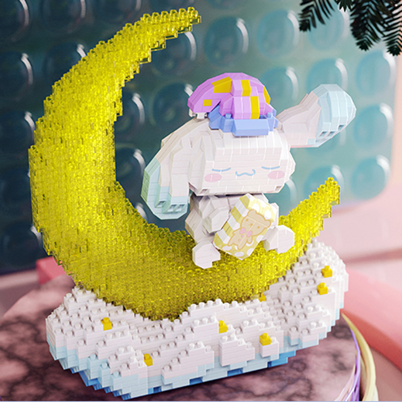 Compatible con Lego muñeca de dibujos animados micro partículas frambuesa oso montado bloques construcción juguetes educativos puesto ciego caja regalo al por mayor