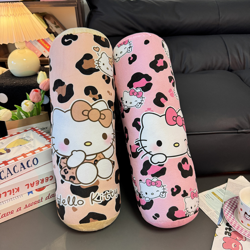 Cute Cartoon Kt Cat Long Pillow Sofa Cushion Bed Sleeping Leg Pillow Bedside Cylindrical Waist Cushion