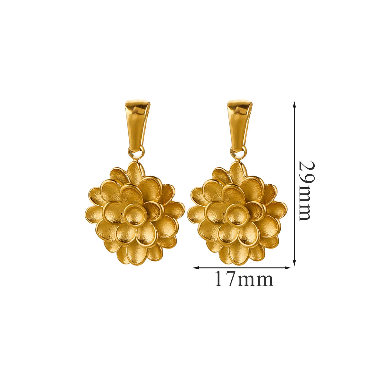 Acero inoxidable 18K dorado flores creativas en el viento nicho collar DIY de verano alta sensación accesorios