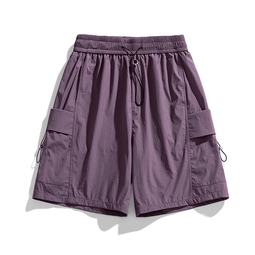Men's Summer Thin Loose Casual Sport Work Shorts Breathable Youth Outerwear Five-Pocket Shorts
